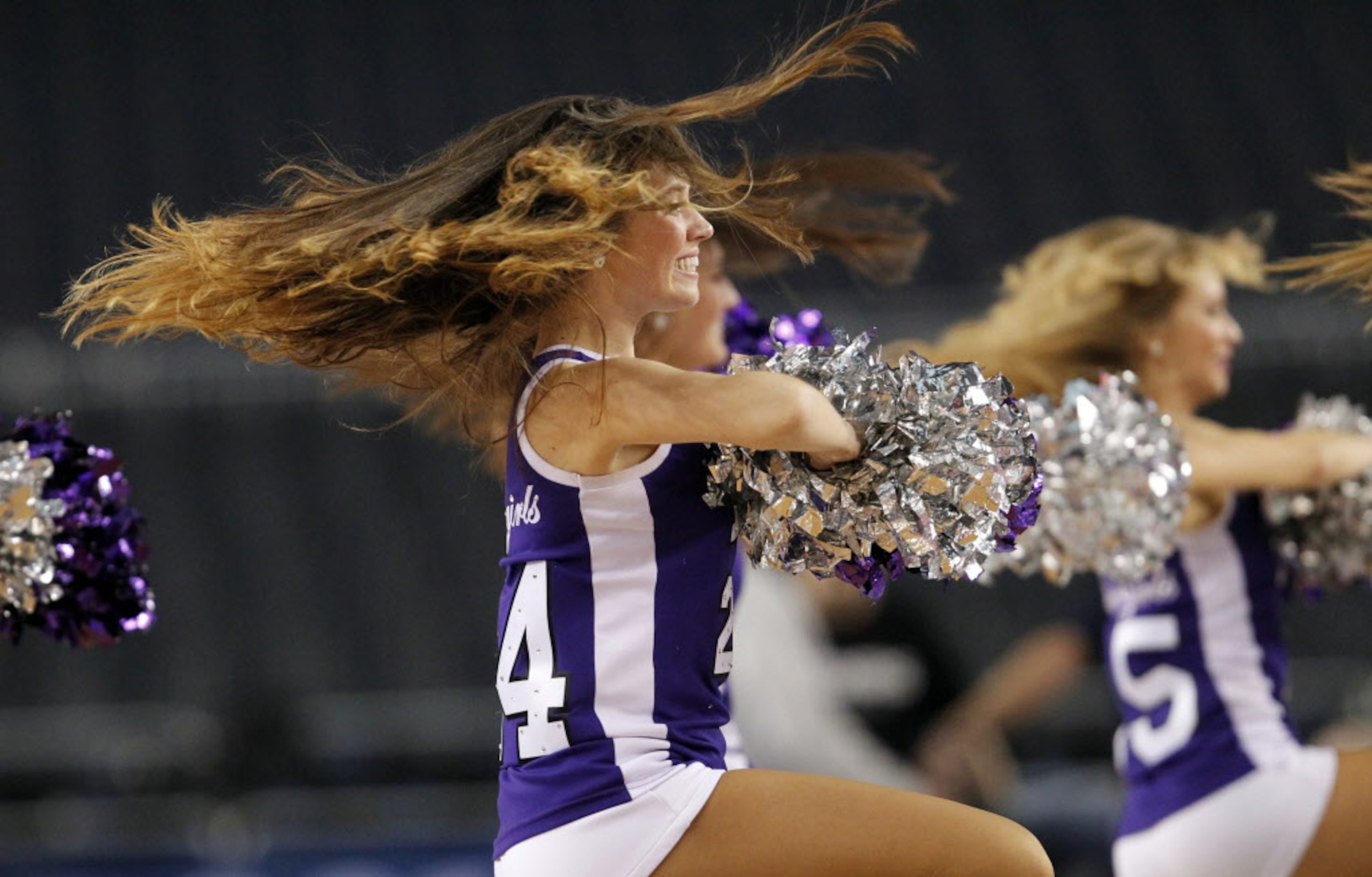 TCU Showgirls perform during the Reese's Final Four Slant Celebration at AT&T Stadium in...