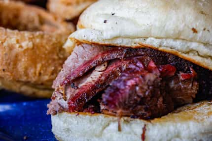 The brisket sandwich is the top-selling item at 64-year-old Sonny Bryan's. That's what Julia...