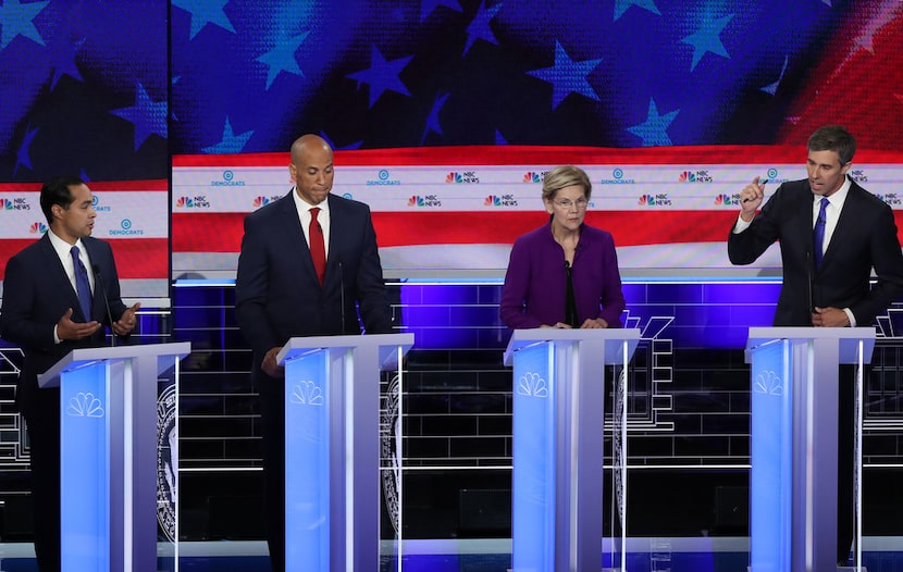 Texas presidential hopefuls Beto O'Rourke (right) and Julián Castro (left) continue to rely...