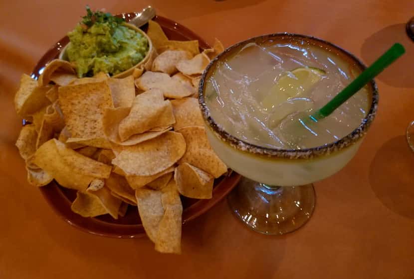 In La Plazuela restaurant at La Fonda Santa Fe, the Centenario Margarita, combining...