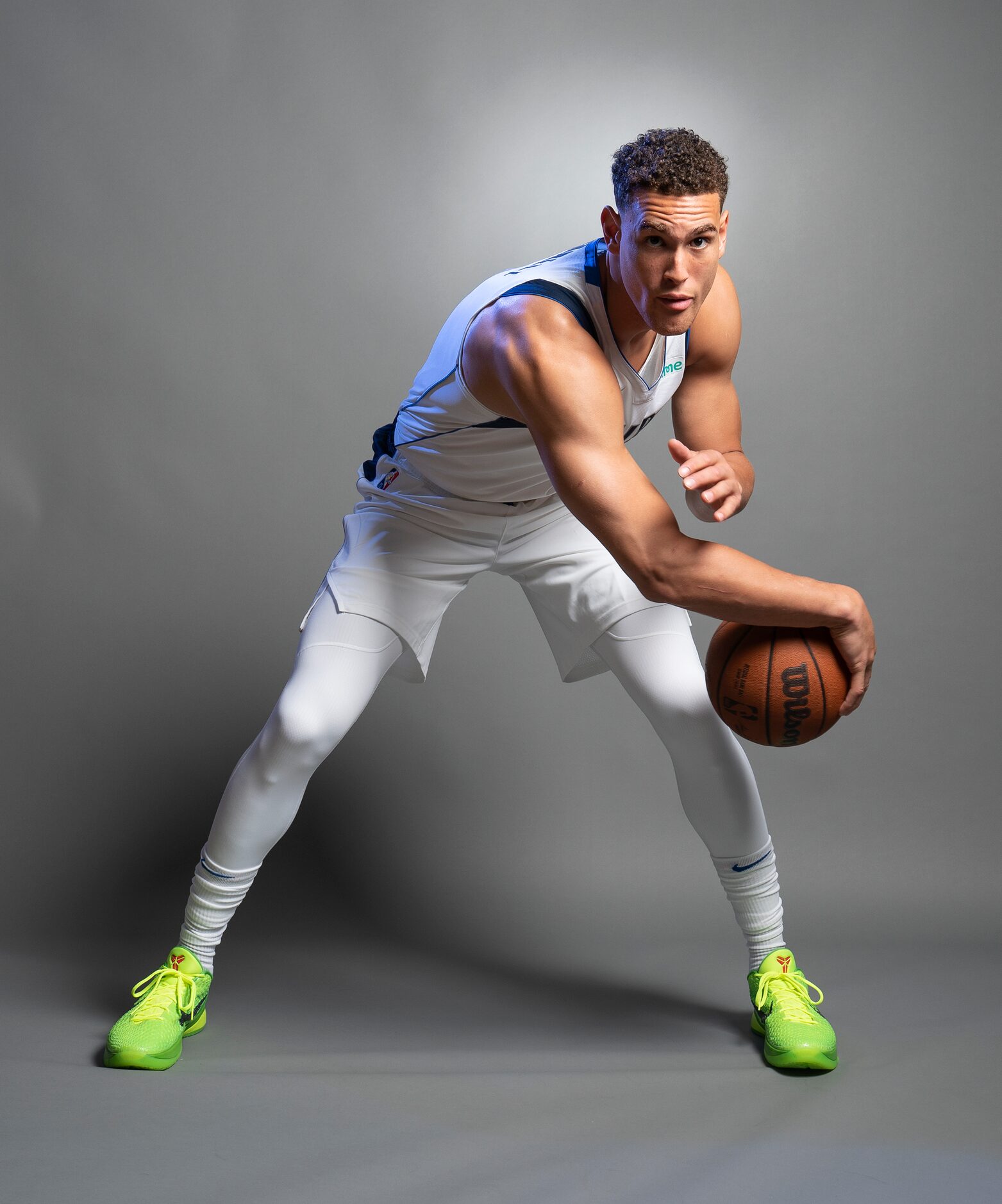 Dallas Mavericks center Dwight Powell (7) poses for a portrait during the Dallas Mavericks...