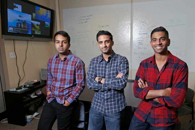 
Tip’d Off founders (from left) Ankush “Koosh” Saxena, Akshay Oberai and Rahul Sethuram run...
