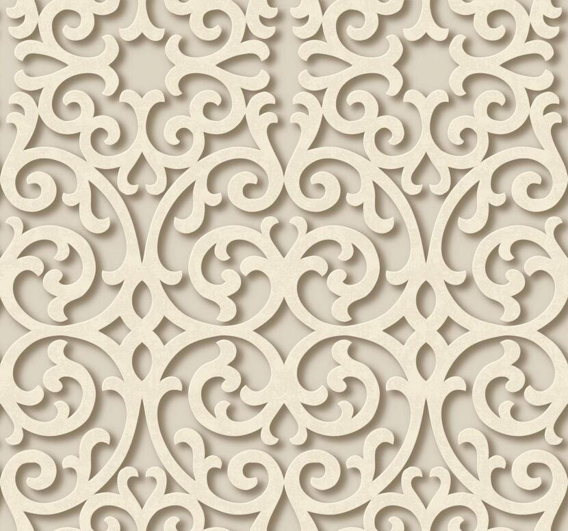 
 Simulated shadows add depth to the Fortuna pattern by York. Order from Sherwin-Williams...