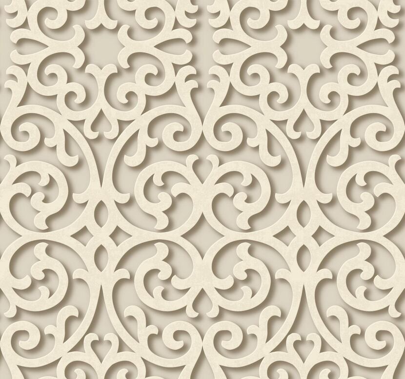 
 Simulated shadows add depth to the Fortuna pattern by York. Order from Sherwin-Williams...