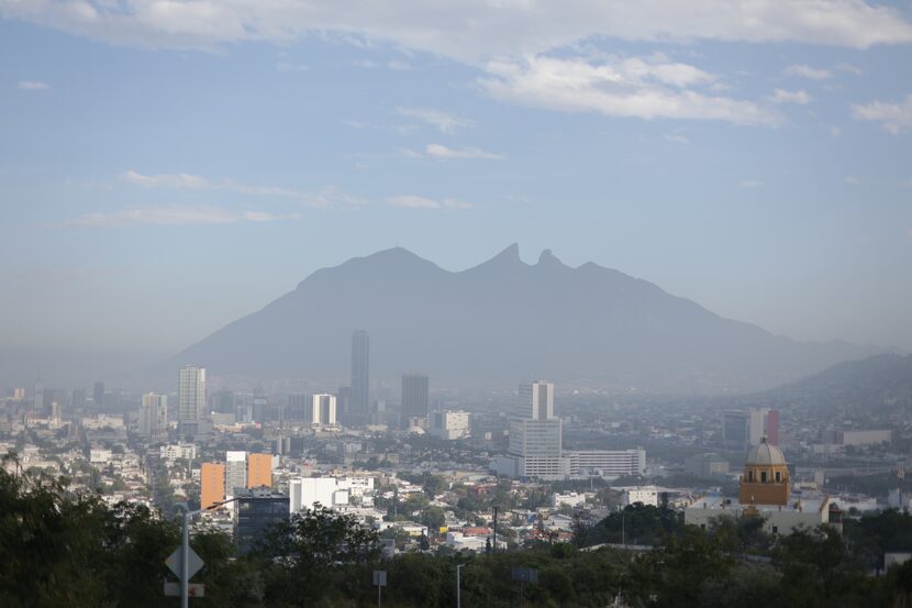 Cerro de la Silla, panoramic view of the City of Monterrey, Mexico.