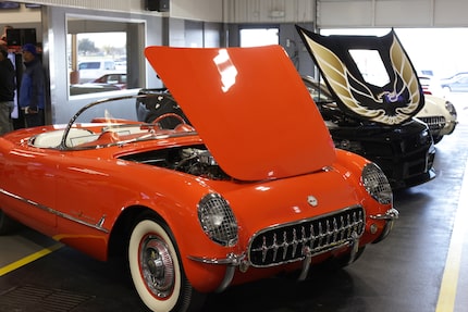 A variety of cars are on display during an auction at Manheim in Dallas, Texas, December 18,...