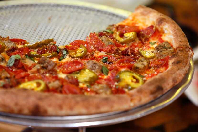 Joey Gallo Pie that was served during the taping of "Meat the Press," at Zoli's NY Pizza in...