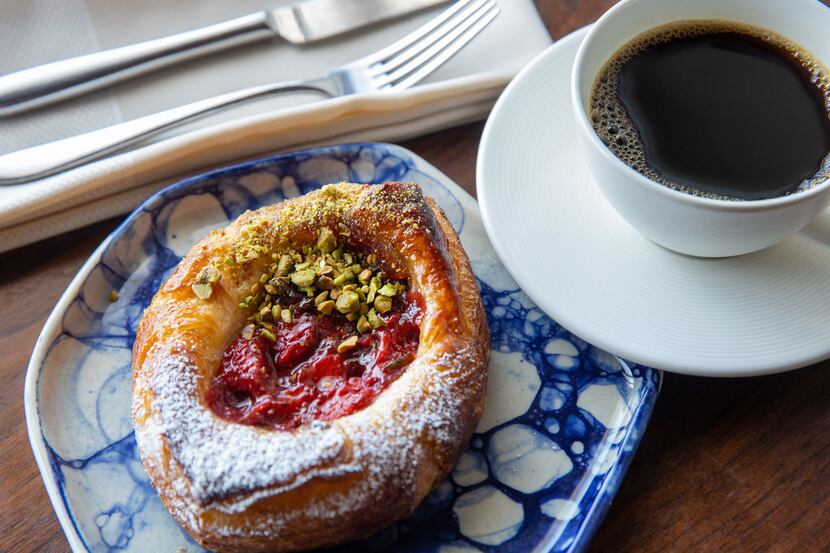 A strawberry basil Danish with pistachios --  cooked by Matt Bresnan, head chef at Food...