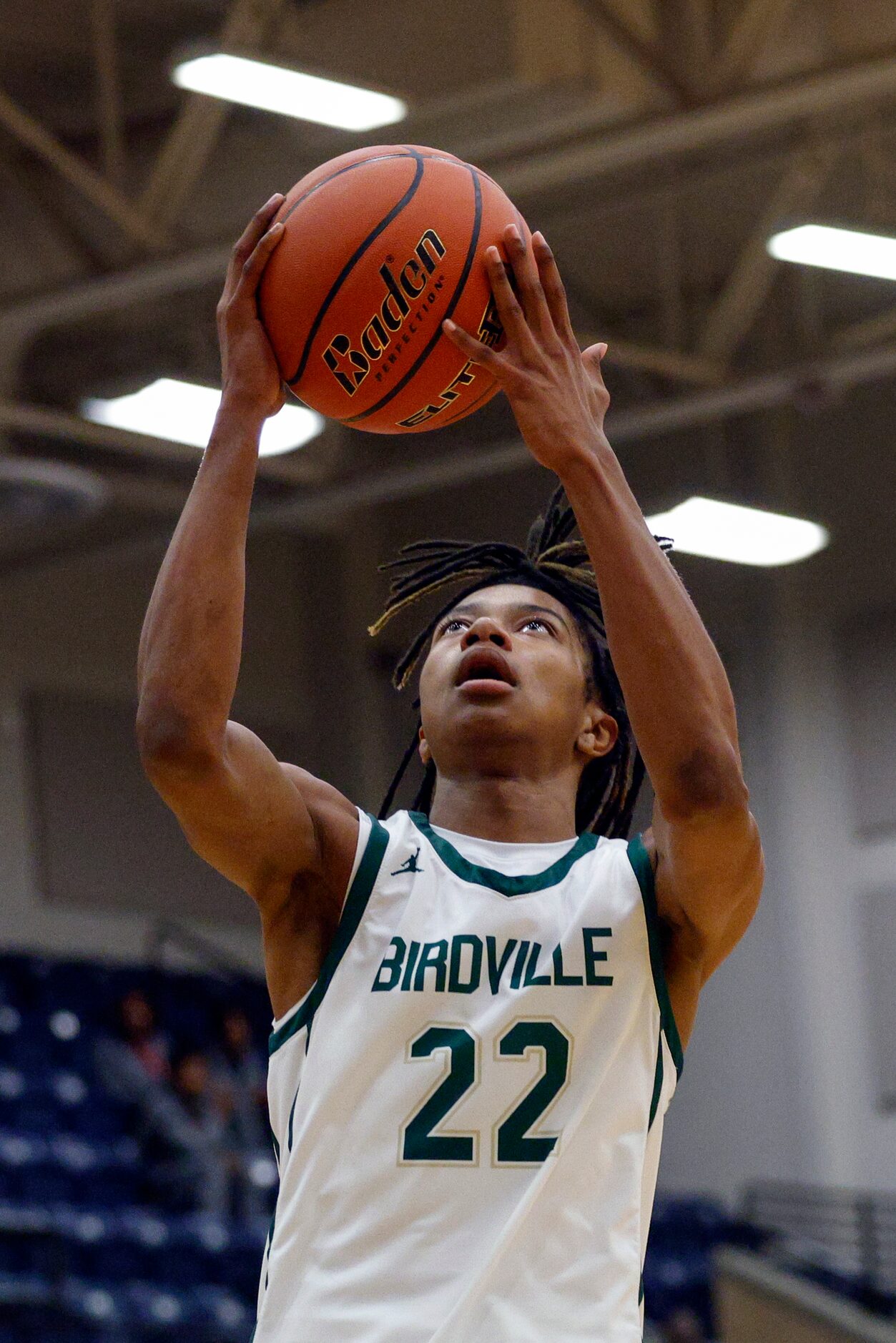 Birdville guard Kalil Coburn (22) lays the ball up during the second half of a first-round...