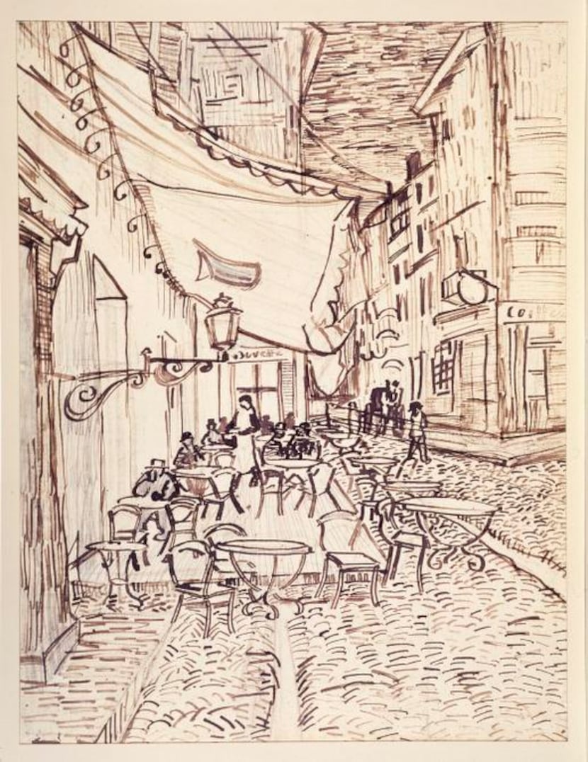 
Vincent van Gogh’s pen and ink Café Terrace on the Place du Forum is included in “Mind’s...