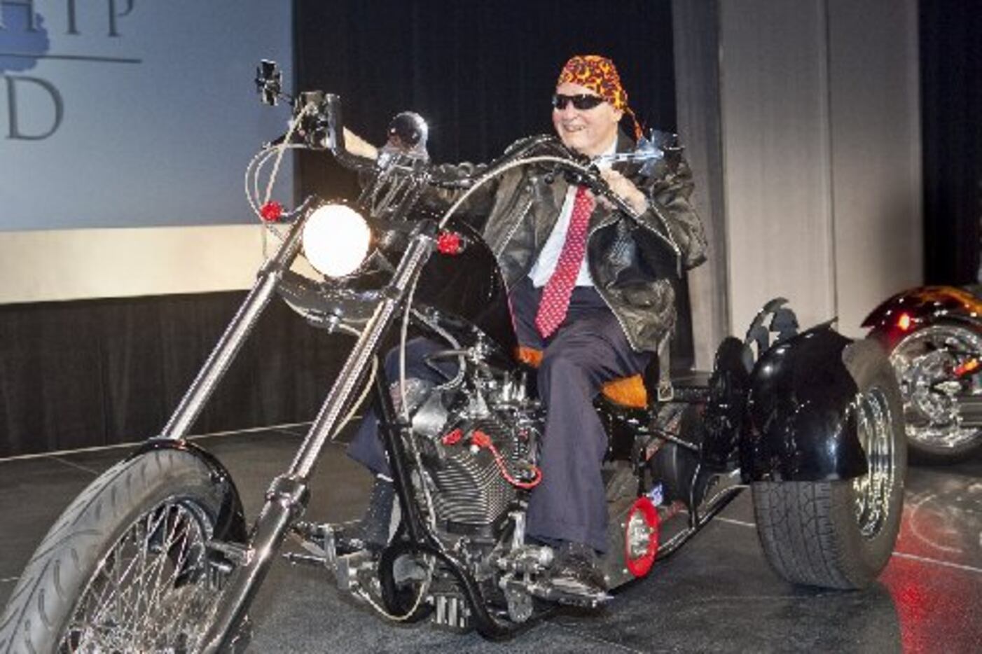 Restaurant legend Norman Brinker rode one of Strokers choppers in May 2009 for a Methodist...