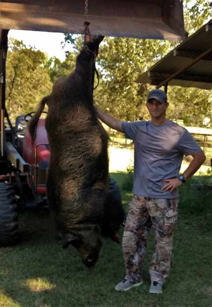 Joe Clowers said he killed a 400-plus pound hog that has been terrorizing his property in...