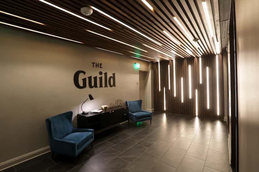 The entry to The Guild in Santander Tower in downtown Dallas.  (Jason Janik/Special...