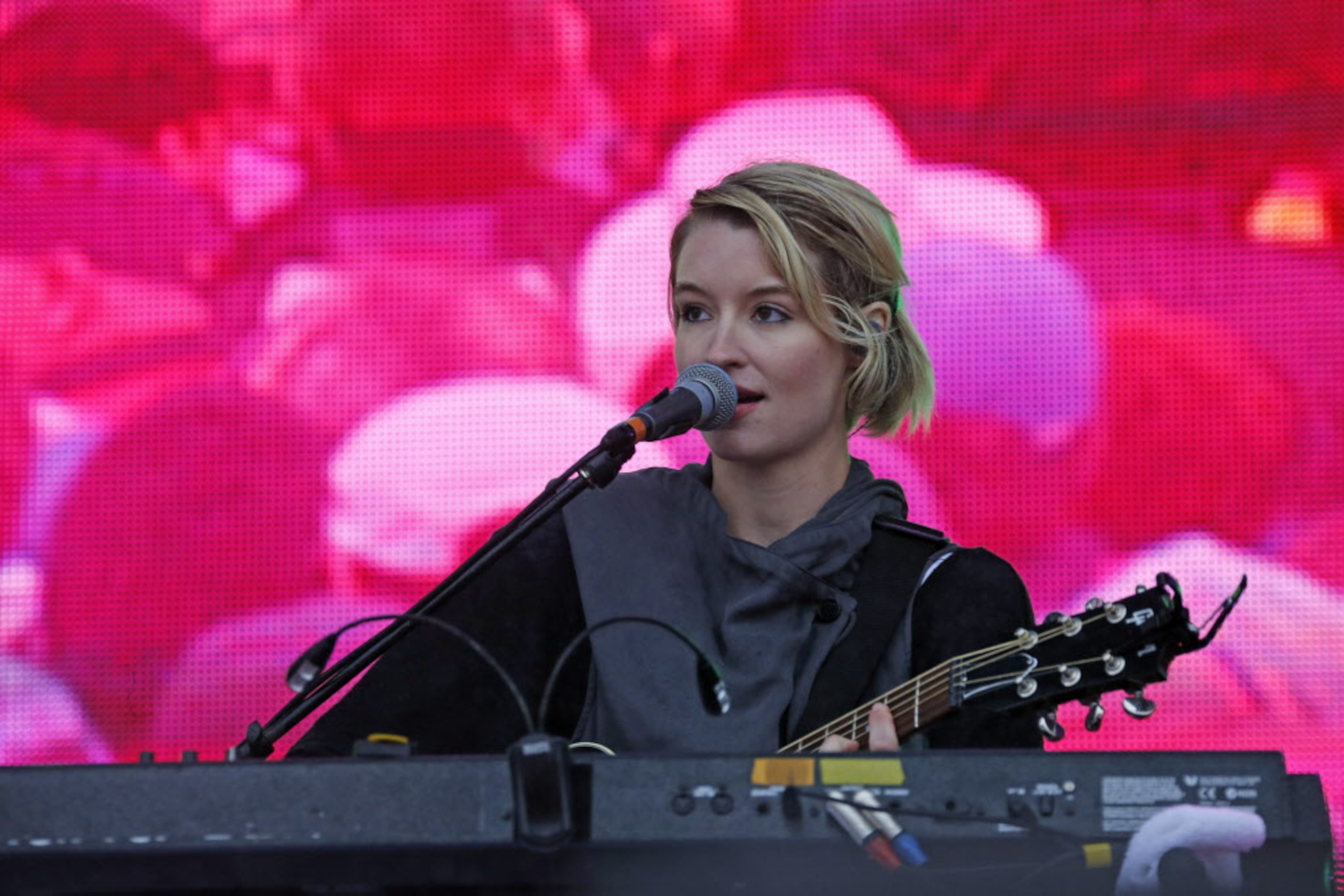 The band Fun. performs during the March Madness Music Festival in Dallas on Sunday, April 6,...