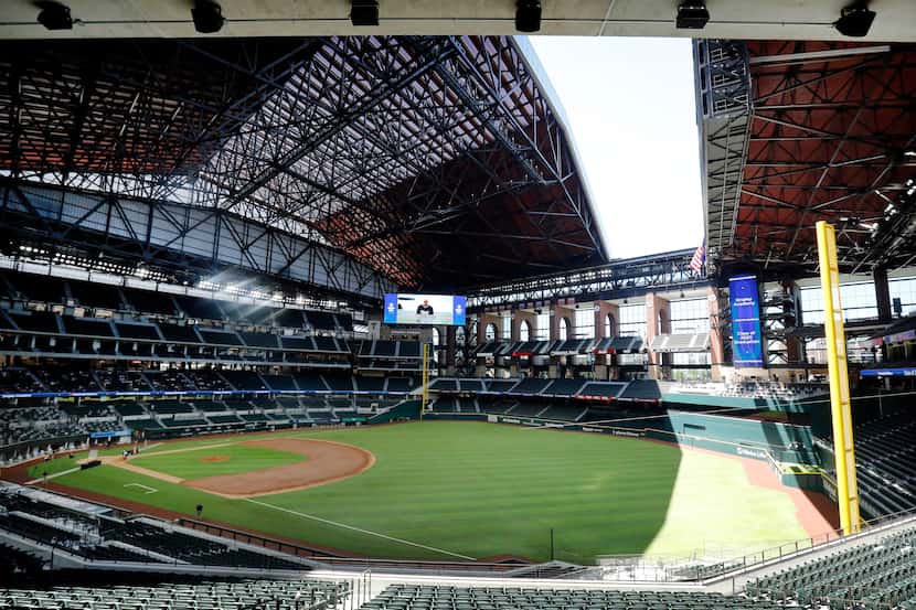 A look inside Globe Life Field as the park prepares to host high school graduations while...