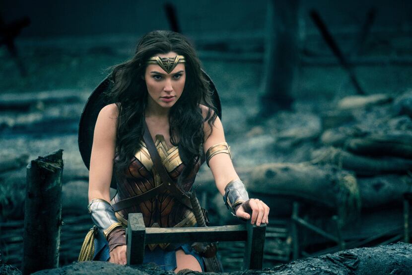 This image released by Warner Bros. Entertainment shows Gal Gadot in a scene from "Wonder...