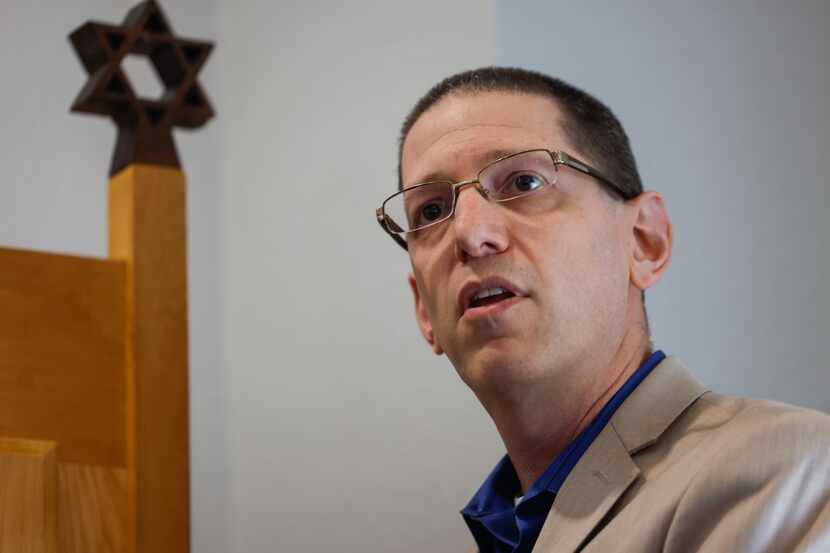 Rabbi Charlie Cytron-Walker during a press conference at the Congregation Beth Israel in...