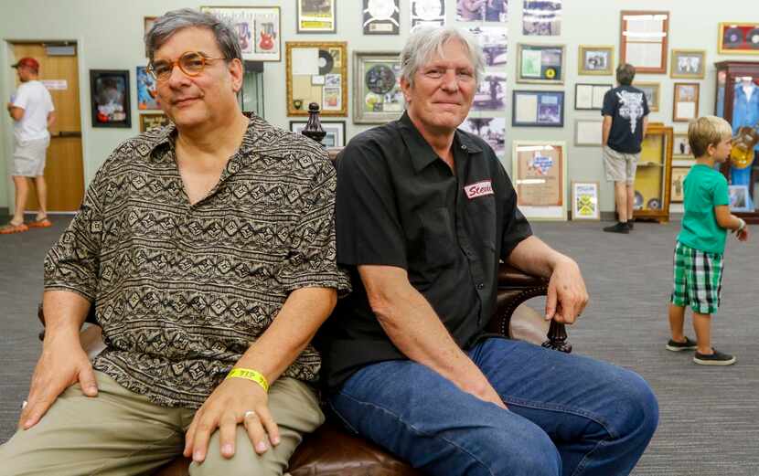 
Founders George Gimarc (left) and Tom Kreason pose for a portrait during the opening party...