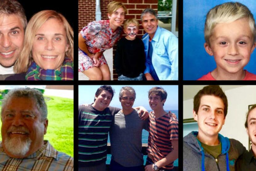 Top, from left: Thomas Kamp and Hannah Johnson; Thomas and Hannah with her son Kade; and...