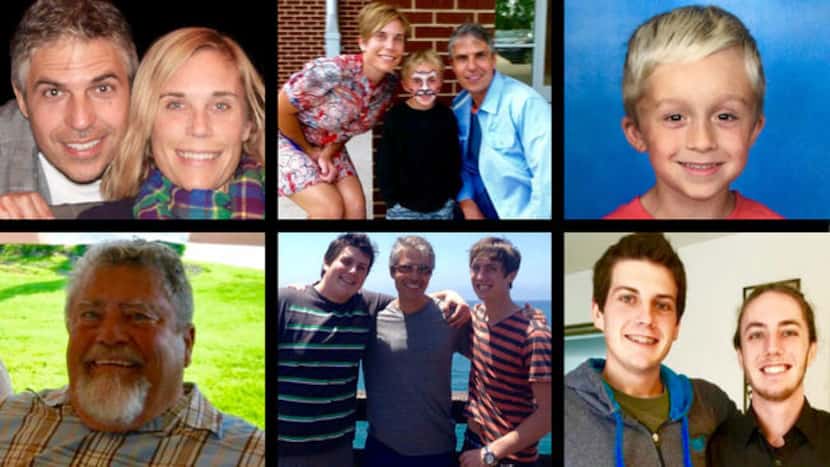 Top, from left: Thomas Kamp and Hannah Johnson; Thomas and Hannah with her son Kade; and...