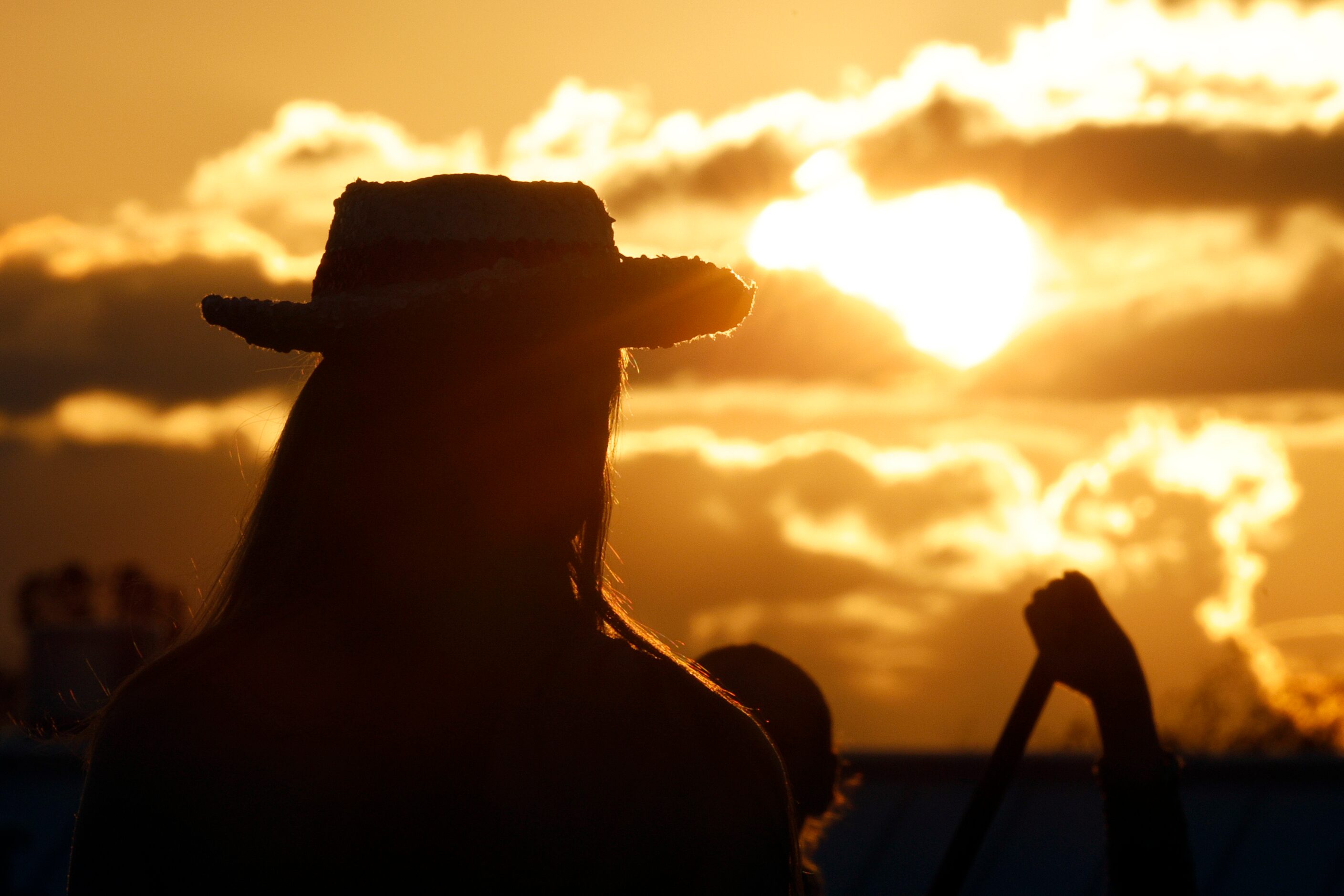 A member of the Southlake Carroll Emerald Belles Drill Team stands on the field as the sun...