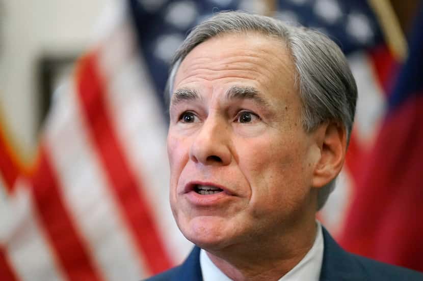 Texas Gov. Greg Abbott, shown here speaking at a news conference in Austin in 2021, may be...