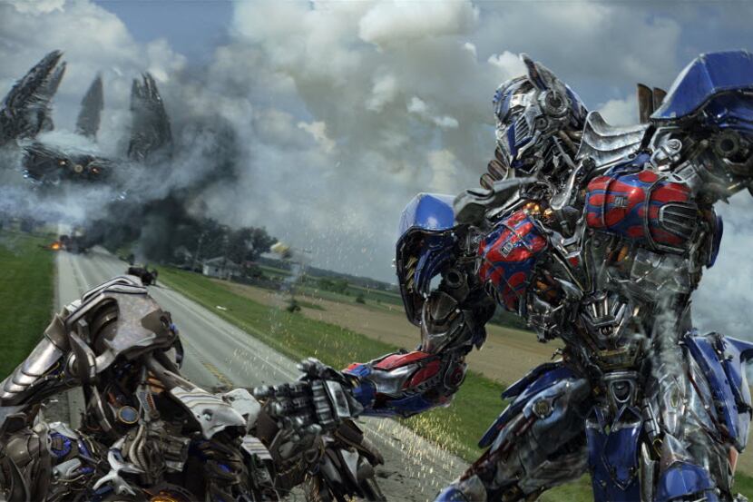 Optimus Prime in a scene from "Transformers: Age of Extinction."