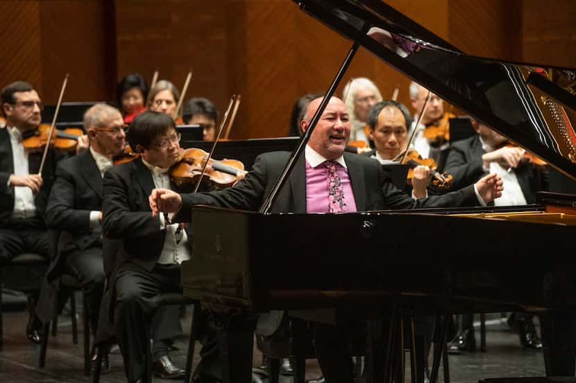 Pianist John Kimura Parker performs with the Fort Worth Symphony Orchestra in concert at...
