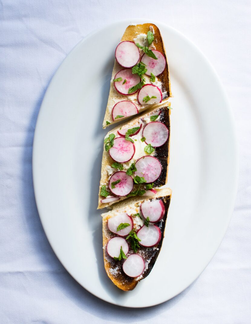 Buttered Radish Toast