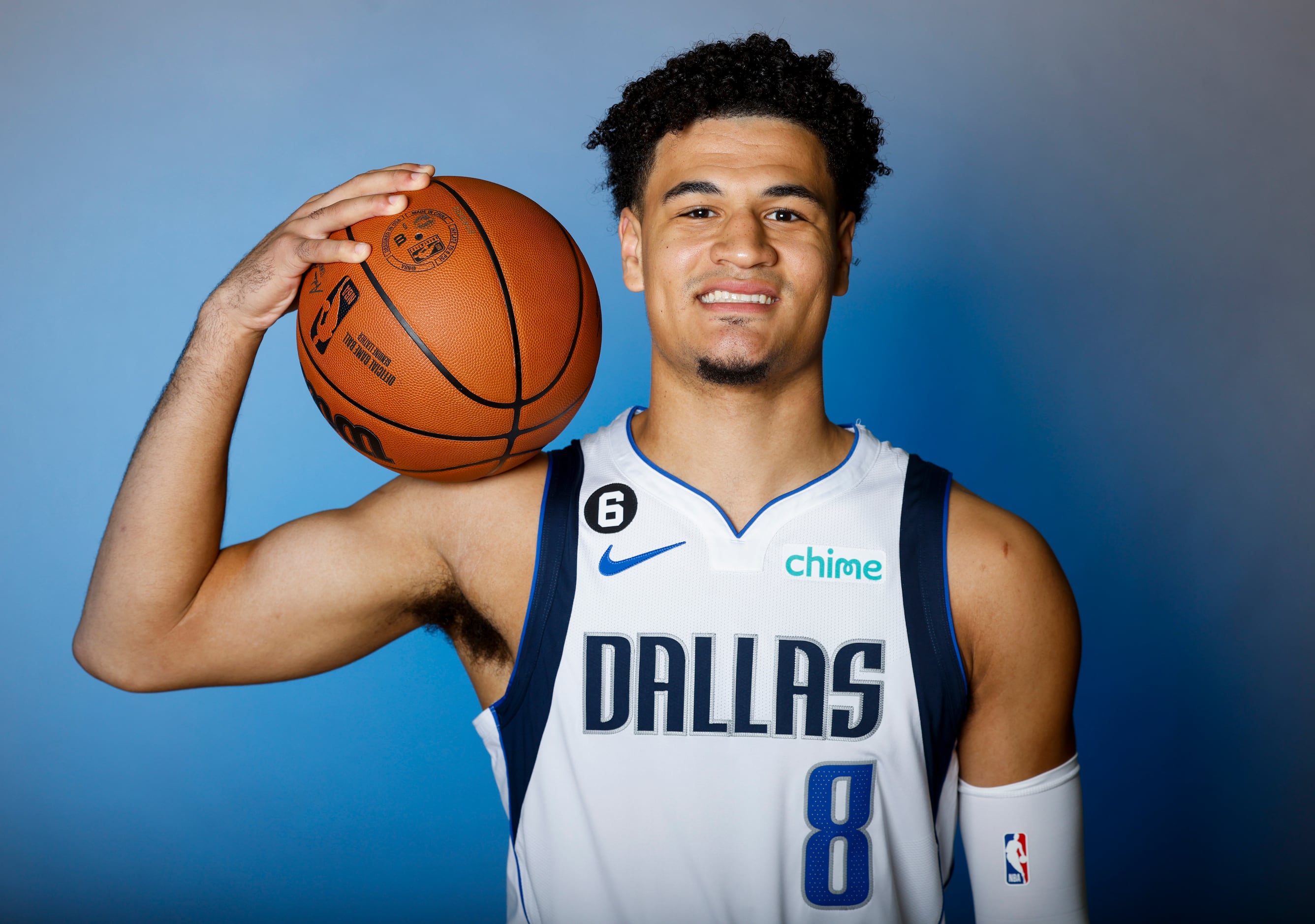 Dallas Mavericks’ Josh Green is photographed during the media day at American Airlines...