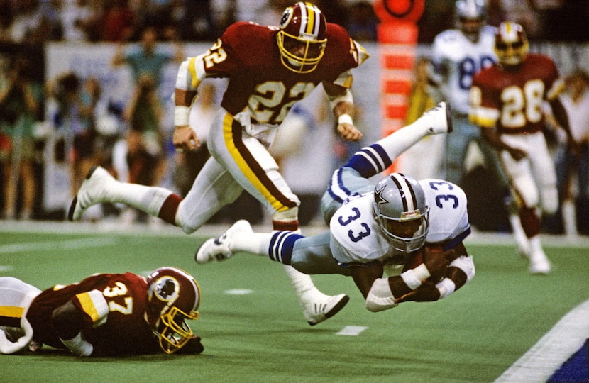 File photo of Dallas Cowboys Tony Dorsett against the Washington Redskins at Texas Stadium...