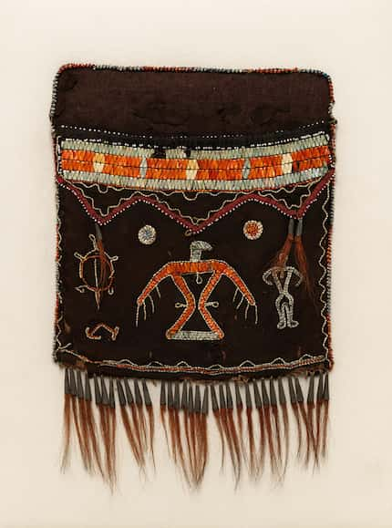 This shoulder bag is part of the New York City museum's exhibit on American Indian art. 