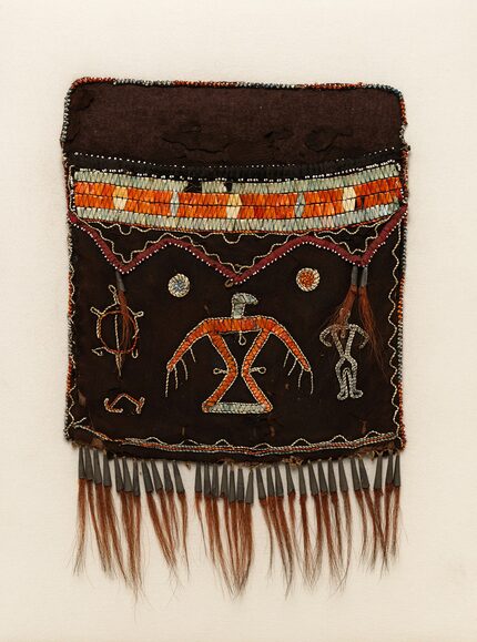 This shoulder bag is part of the New York City museum's exhibit on American Indian art. 