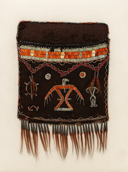 This shoulder bag is part of the New York City museum's exhibit on American Indian art. 