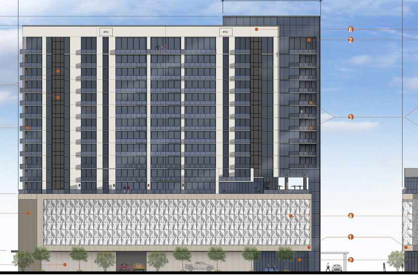 The 17-story Star House apartment tower in Frisco will be built near the Dallas North Tollway.
