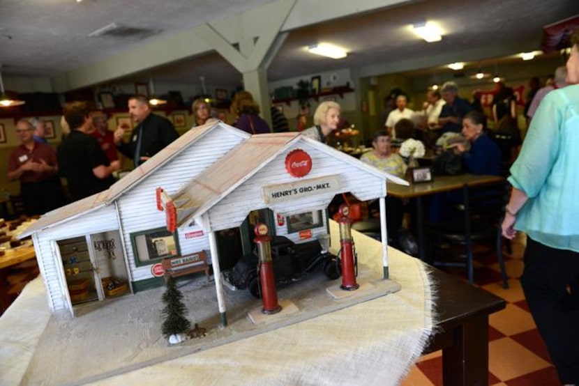 
A replica of Henry’s Grocery Store, opened in 1959, sits inside The Depot Cafe in Frisco....