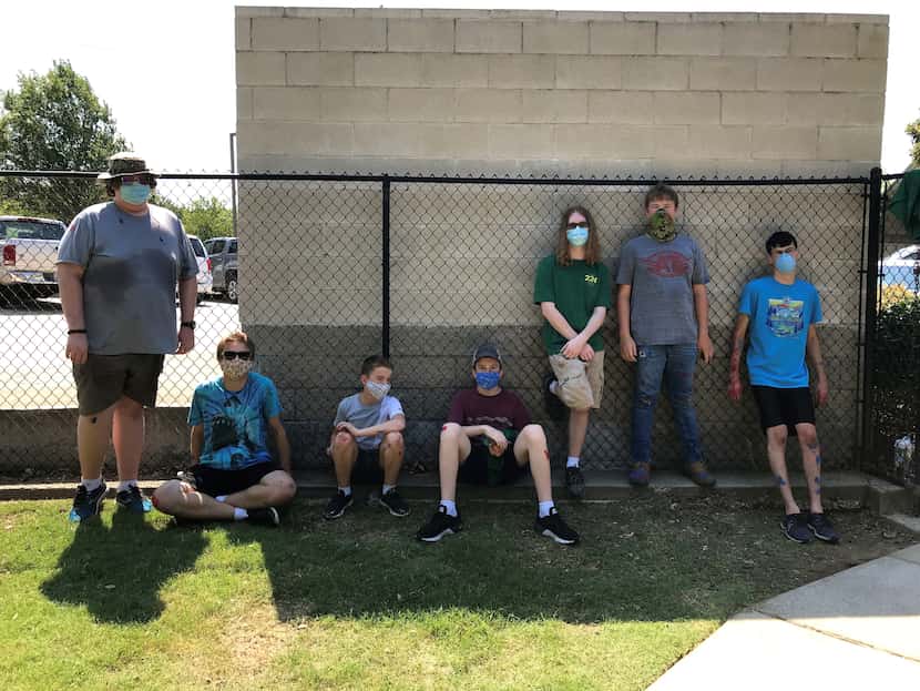 Eagle Scout Troop 24  renovated the benches outside of Allen Animal Shelter for Clear the...
