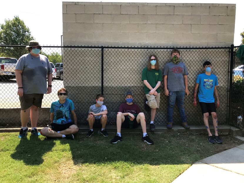 Eagle Scout Troop 24  renovated the benches outside of Allen Animal Shelter for Clear the...