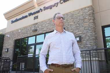 Rev. Daniel Kanter stands outside of Southwestern Women's Surgery Center on May 12, 2022 in...