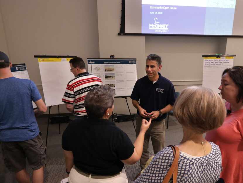 The city of McKinney holds an open house for residents during its ONE McKinney 2040...