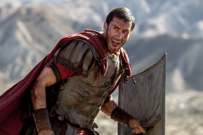 Joseph Fiennes plays Clavius, who leads his Roman soldiers during the zealot battle.
