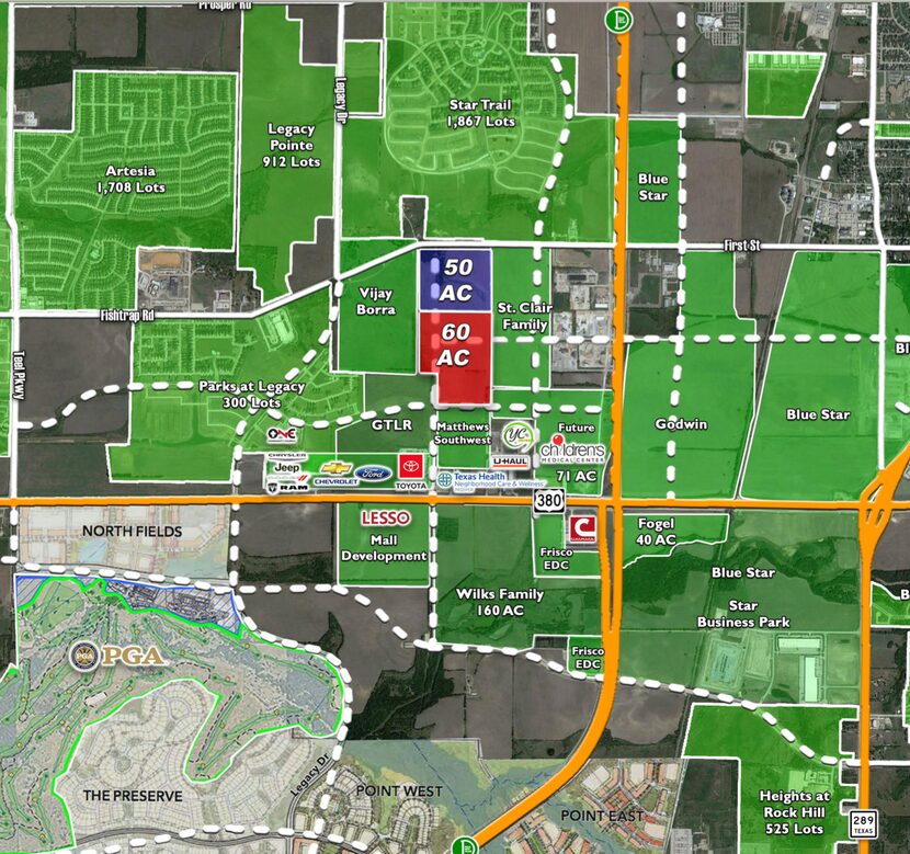 Standridge Cos. and Columnar Holdings have made two purchases totaling 110 acres near the...