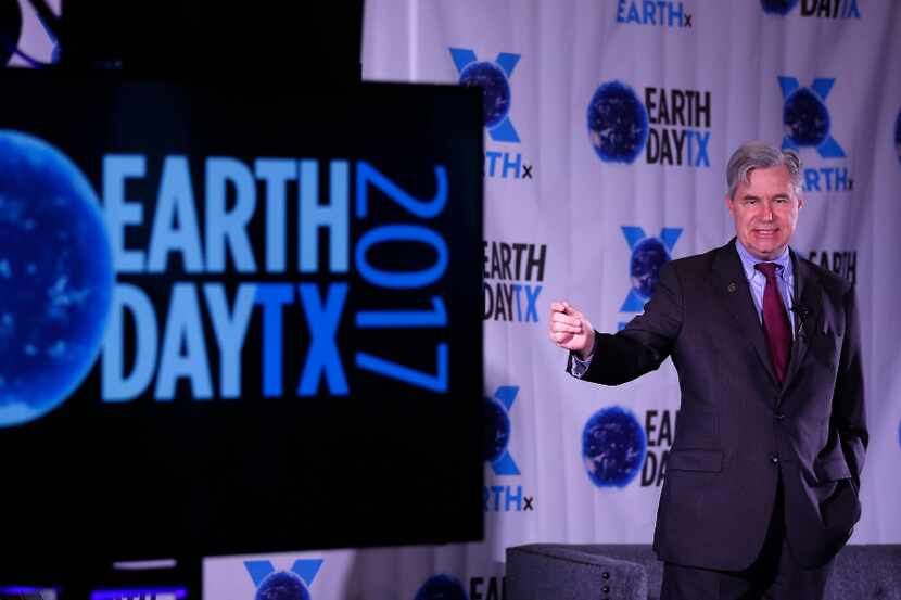 Sen. Sheldon Whitehouse speaks during the 7th annual Celebration of Earth Day at Fair Park...
