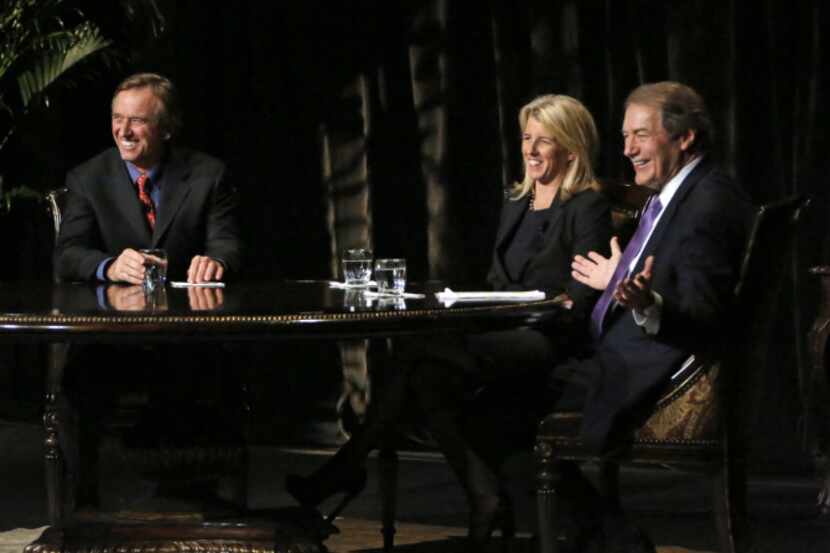 Robert F. Kennedy Jr., Rory Kennedy and Charlie Rose had a light moment at the Winspear...