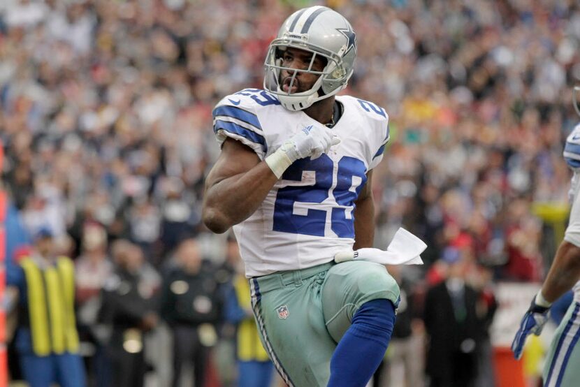 Dallas Cowboys running back DeMarco Murray (29) celebrates his touchdown during the first...