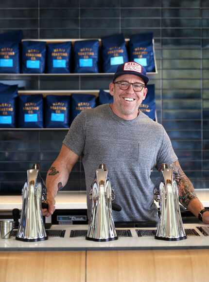 Robby Grubbs, co-founder of Merit Coffee, at the shop in Deep Ellum