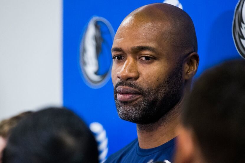 Head Coach Jamahl Mosley talks to reporters during a Dallas Mavericks NBA Summer League...