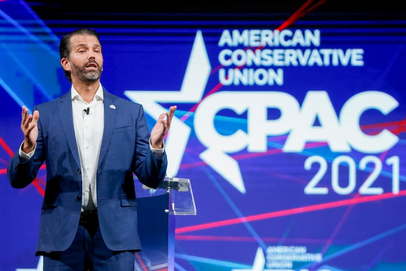 Donald Trump Jr. speaks at the Conservative Political Action Conference on Friday, July 9,...