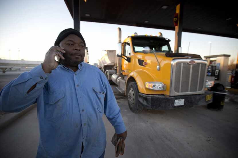 Danny Jones, a truck driver from Fort Worth, was finding work in December 2015 Big Lake. ...