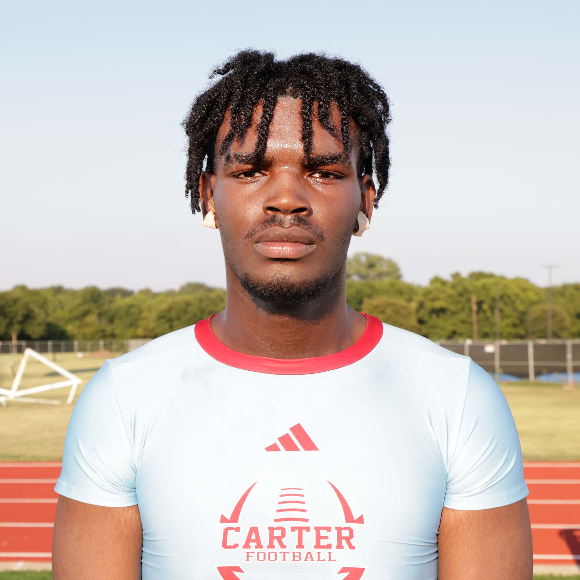 Cuvanti Crawford during football practice at Carter High School in Dallas, TX, on Aug 5,...